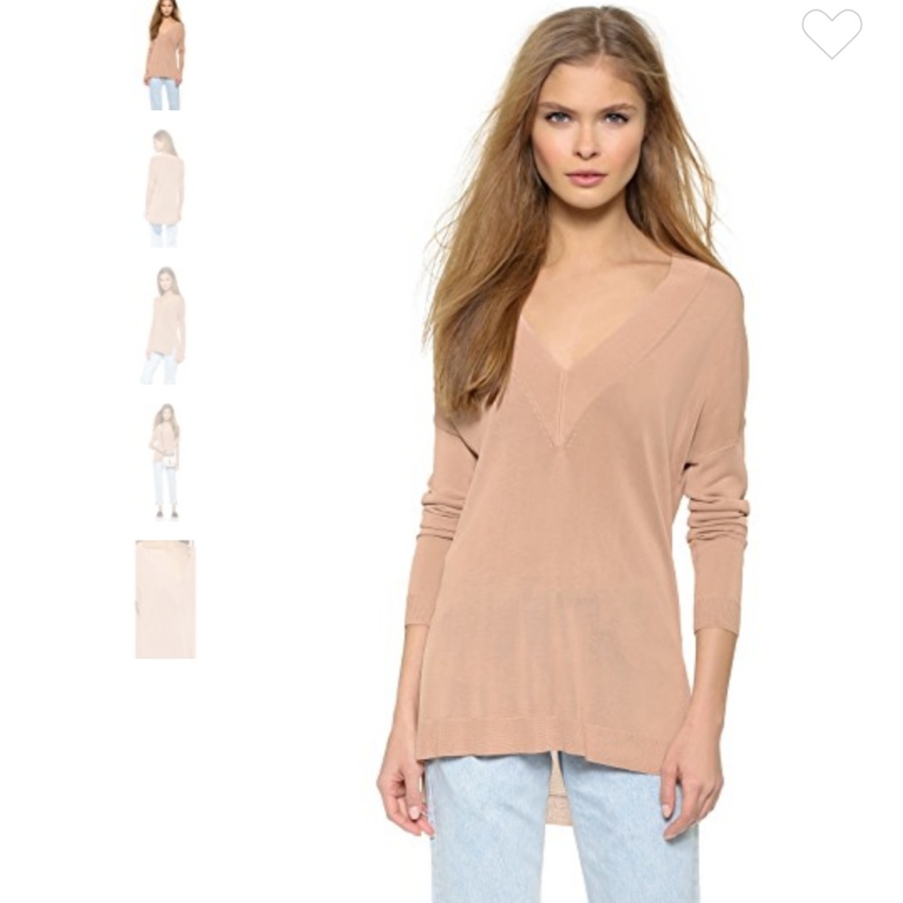 Rag & Bone Yvette Shiny Knit V Neck Sweater Size S